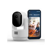 Arlo Essential 3 Indoor PTZ 2K con Rotación Horizontal, Vertical y Zoom, Vigilancia Bebe/Mascotas, Sensor de Movimiento, Visión Nocturna, Prueba Secure Incluida, con Cubierta de Lente, 1 Cámara