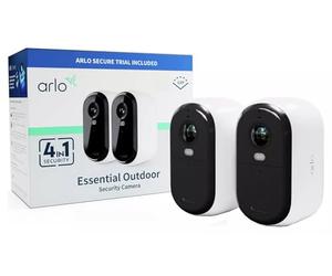 Arlo Essential2 FHD - Cámara para Exteriores, Paquete de 2 con 2 Soportes en Pared BDL