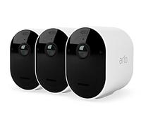 Arlo Pro 4 Camara Vigilancia WiFi Exterior, Inalámbrica, 2K HDR, 160° Visión Nocturna En Color, Sirena, Detección De Movimiento, Audio Bidireccional, 90 Días Arlo Secure Incluido, 3 Cámaras, Blanco