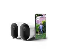 Arlo Pro 5 Camara de Vigilancia WiFi Exterior 2K, Camara Vigilancia WiFi Interior, Sensor de Movimiento, Alarmas para Casa, Visión Nocturna Color, Prueba Secure Incluida, 2 Cámaras, Blancas