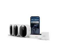 Arlo Pro 6, Cámara de Vigilancia Exterior WiFi 2K+ HDR, Reconocimiento de IA, Visión Nocturna Color, Funciona con Alexa, Prueba Arlo Secure incluida, 3 Cámaras + 1 Batería Adicional y Cargador Doble