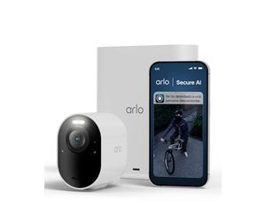 Arlo Ultra 3, Cámara de Vigilancia Exterior WiFi 4K, Detección y reconocimiento de IA, Vsión Nocturna a Color, Audio bidireccional, Funciona con Alexa, Prueba de Secure App, 1 Cámara + Smarthub
