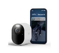 Arlo Ultra 3 Camara de Vigilancia WiFi Exterior 4K, Camara de Vigilancia WiFi Interior, Sensor de Movimiento, Alarmas para Casa, Visión Nocturna Color, Prueba Arlo Secure Incluida, 1 Cámara, Blanca