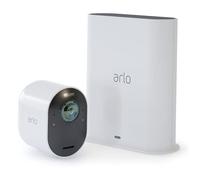 Arlo Ultra, cámara de vigilancia wifi 4K y SmartHub, faro y alarma integrados, detector de movimiento, visión nocturna en color, audio bidireccional, Prueba Arlo Secure Incluida , Blanco