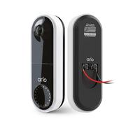 Arlo Videoportero Con Cable Exterior Videoportero WiFi, 1080p HD, 180° Visión Nocturna En Color, Sirena, Detección De Movimiento, Audio Bidireccional, 90 Días Arlo Secure Incluido, Timbre, Blanco