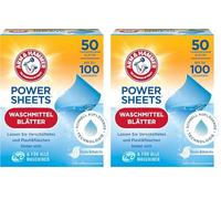 Arm and Hammer Power Sheets - Detergente para lavandería, sábanas de lino fresco, 50 unidades, hasta 100 cargas pequeñas, detergente de lavado ultra concentrado para una limpieza profunda, hojas de