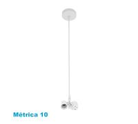 Arm. colgante cara 2xe27 blanco m10 regx10x10 cm