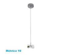 Arm. colgante cara 2xe27 cromo m10 regx10x10 cm