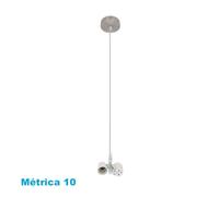 Arm. colgante cara 2xe27 niquel m10 regx10x10 cm