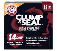 ARM & HAMMER Clump & Seal Multi-Cat - Arena para gatos con 14 días de control de olores, 18 libras.