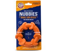 Arm & Hammer for Pets Nubbies Juguete Dental de Goma con Sabor a Manteca de maní Juguete masticable para Perros, el Mejor Juguete de Masticar para Perros para masticadores moderados, Reduce la