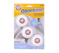Arm & Hammer Odor Busterz - Bolas desodorizantes, ambientador y eliminador de olores, frescura de larga duración para el hogar, baño, armario, bolsas de gimnasio, equipo deportivo y más, 3 unidades