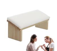 Arm Rest Nail Tech, Bevel Design Wooden PU Leather, Support For Nai