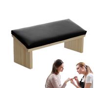 Arm Rest Nail Tech, Bevel Design Wooden PU Leather, Support For Nai