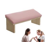 Arm Rest Nail Tech, Bevel Design Wooden PU Leather, Support For Nai, Manicure Pads, Polishing Relax, Sturdy Thumb Art Stand For Home Use, 1 Piece, 30.5x10.6x12.8cm