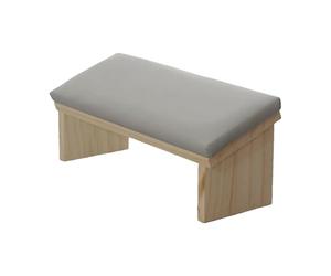 Arm Rest Nail Tech, Bevel Design Wooden PU Leather, Support For Nai, Manicure Pads, Polishing Relax, Sturdy Thumb Art Stand For Home Use, 1 Piece, 30.5x10.6x12.8cm