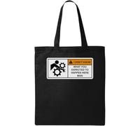 Arm Stuck in Gears Funny Don't Know What You Expected - Bolsa de algodón ecológico natural, color negro, Black, Talla única