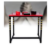 Arm Wrestling Training Equipment Portable, Arm Wrestling Training Equipment Table, Professional Forearms Arm Wrestling Machine, Easy to Set Up and Take Down(Red)
