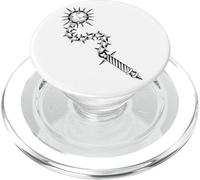 Arma Medieval de mayal Tradicional Flash de Trabajo Negro PopSockets PopGrip para MagSafe