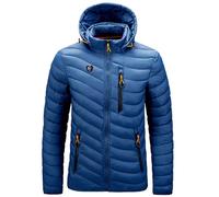 ARMAAN Chaquetas Acolchadas Ligeras Para Hombre Con Cremallera Completa Y Capucha Desmontable Estilo De Mass Effect N7 Abrigos Otoño E Invierno Para Uso Casual De Trabajo,Blue1-xx_l