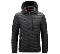 ARMAAN Chaquetas Acolchadas Ligeras Para Hombre Con Cremallera Completa Y Capucha Desmontable Estilo De Mass Effect N7 Abrigos Otoño E Invierno Para Uso Casual De Trabajo,Black-x_l