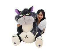 ARMAAN Juguetes Divertidos de Gato Malo, Peluche de Gato Lucifer, muñeco de Peluche Suave, Juguetes de Peluche para niños, Princesas, Regalos geniales y Lindos, decoración de sofá,Grey-60cm
