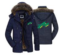 ARMAAN Parka Invierno Hombre, Chaqueta Cálida Y Resistente Al Viento Forro Polar Para FENDT, Cortavientos Con Capucha Extraíble, Chaquetas De Esquí De Montaña, Estilo Militar Informal,Blue-6x_l