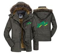 ARMAAN Parka Invierno Hombre, Chaqueta Cálida Y Resistente Al Viento Forro Polar Para FENDT, Cortavientos Con Capucha Extraíble, Chaquetas De Esquí De Montaña, Estilo Militar Informal,Green-5x_l