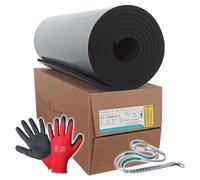 Armacell Armaflex - Placas de caucho autoadhesivas AF, guantes rojos y cordón Scorprotect® (negro, grosor de aislamiento 19 mm, 1000 x 6000 mm)