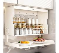 Armadietti portaoggetti da Garage, armadietto portaoggetti da parete, materiale in Acciaio al carbonio, Design con anta magnetica a scomparsa, mobiletto espositivo a Doppio Strato di Grande