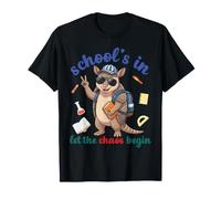 Armadillo Back School Vibra Escuelas En Deja Que El Caos Comience Camiseta