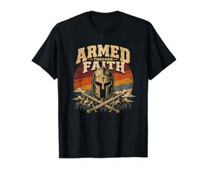 Armado a través de la fe Christian Knight Warrior Camiseta