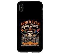 Armado Incluso después de la Muerte Esqueleto patriótico Día de los Muertos Carcasa para iPhone XS MAX