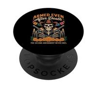 Armado Incluso después de la Muerte Esqueleto patriótico Día de los Muertos PopSockets PopGrip Adhesivo