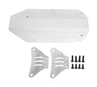 Armadura de Chasis de Acero Inoxidable Zaweliyo 1/10-Guardia Inferior de CNC de 215x120 Mm para el Modelo RC de Estilo Tamiya® (Acabado Cepillado Plateado de 304 Grados)