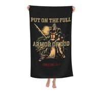 Armadura De Dios Cristianismo Versículo Religioso Toallas De Ducha Sin Arena Toalla De Playa Ligero Sábana De Baño para Deportes Viaje Hogar Hotel 80X130Cm