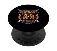 Armadura de Dios Efesios 6:11 Adoración Cristiana Fe Religión PopSockets PopGrip Adhesivo