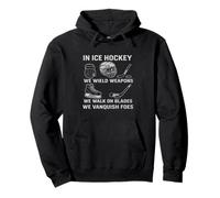 Armadura de hockey sobre hielo se prepara como un gladiador en cuchillas Novedad. Sudadera con Capucha