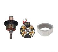 Armadura de repuesto para ensamblaje de soporte de cepillo de carbono/pieza de reparación de unidad de yugo/kit de rotor de motor eléctrico/componentes internos del motor de taladro (3 piezas)
