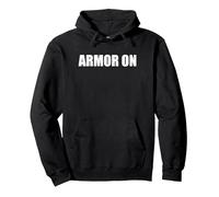 Armadura Puesta Sudadera con Capucha, Unisex para Adultos, Negro, L