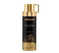 Armaf Odyssey Wild One Gold Edition Spray Corporal 200ml Unisex Fragancia Amaderada Especiada para Hombres Notas de Pimienta y Bergamota