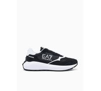 EA7 Emporio Armani Zapatillas Deportivas, Negro y Blanco, Diseño Clásico con Logo (Negro, Sistema Tallas Calzado EU, Adulto, Números, Mediano, 40)