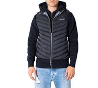 Armani Exchange 100% Down, Front, Elastic Waistband with Logo Chaleco, Negro (Black/Melange Grey), M para Hombre