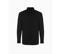 Armani Exchange Smart Stretch Satin Camisa, Negro (Black 1200), 38 (Talla del Fabricante: X-Small) para Hombre