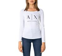 Armani Exchange Logo LS Camiseta, Blanco (Optic White 1000), X-Large para Mujer