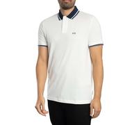 Armani Exchange 3D Embroidered Back Collar Logo Polo, Blanco Crudo, M Hombres