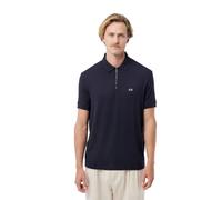 Armani Exchange 3D Embroidered Logo Half Silver Zip Polo Hombre (Pack de 1)