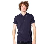 Armani Exchange Hidden Buttons, Stretch Cotton Polo, Azul (Navy 1510), Medium para Hombre
