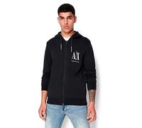 Armani Exchange Icon Hoodie Capucha, Azul (Navy 1510), Small para Hombre