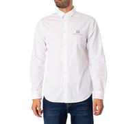 Armani Exchange A|x Armani Exchange Camisa de Manga Larga Con Botones , Hombre, Blanco, L